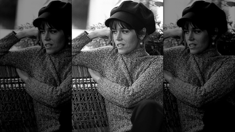 Jane Fonda at her Santa Monica home in 1975