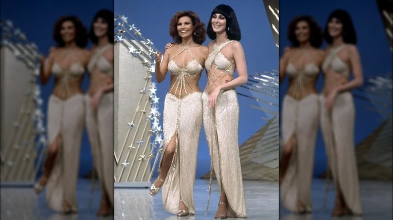 Raquel Welch and Cher on "The Cher Show," 1975