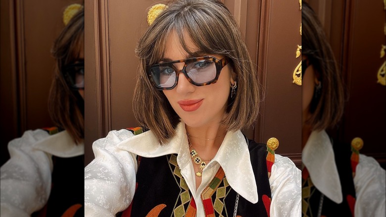Woman with bob and bangs