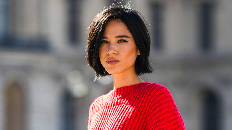 Woman with a bob haircut