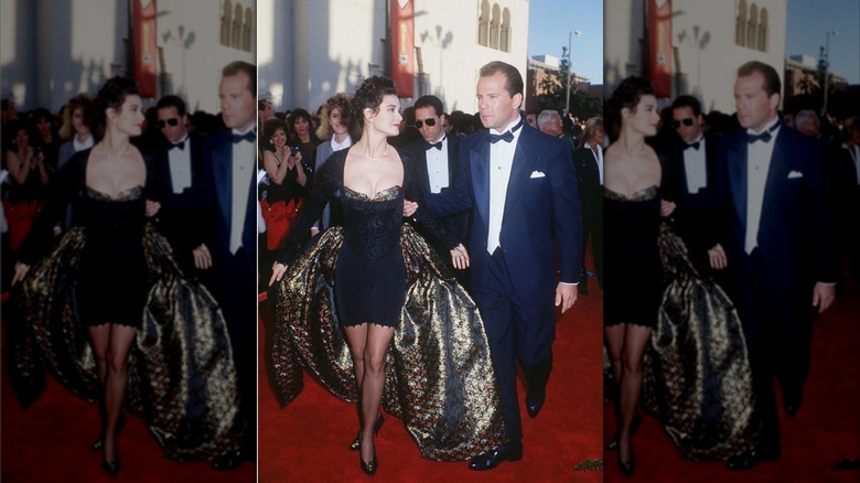 Demi Moore and Bruce Willis on the 1989 Oscars red carpet