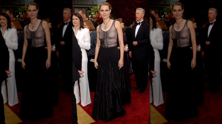 Gwyneth Paltrow on the red carpet at the 2002 Oscars