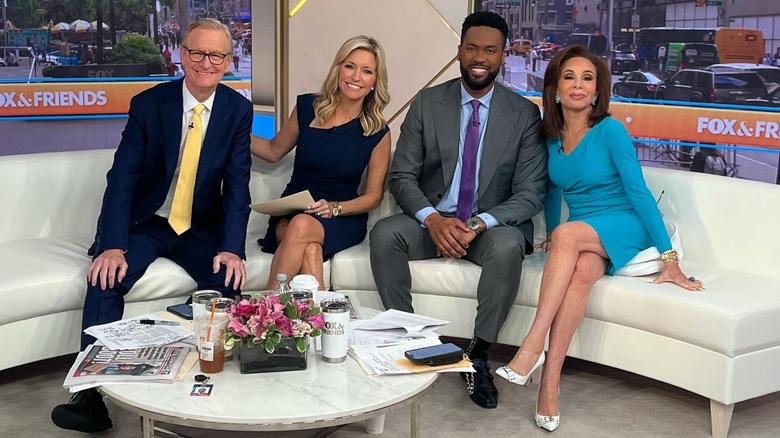 Steeve Doocy, Ainsley Earhardt, Lawrence Jones and Jeanine Pirro on Fox and Friends