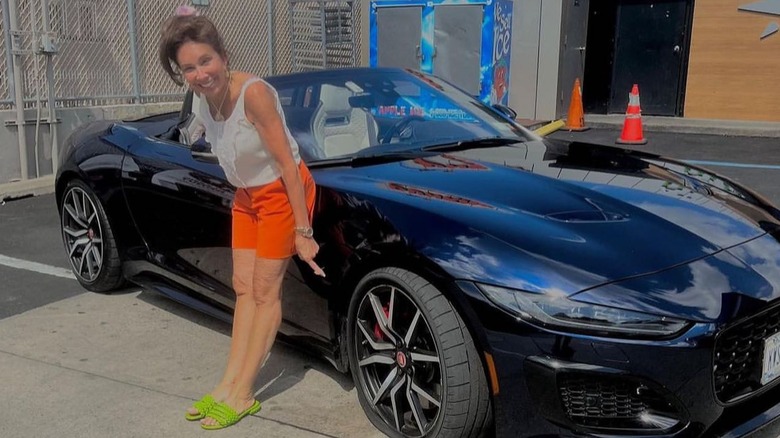 Judge Jeanine Pirro wearing orange shorts