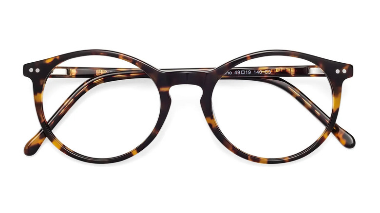Tortoise Narrow Acetate Trapezoid Eyeglasses by Echo