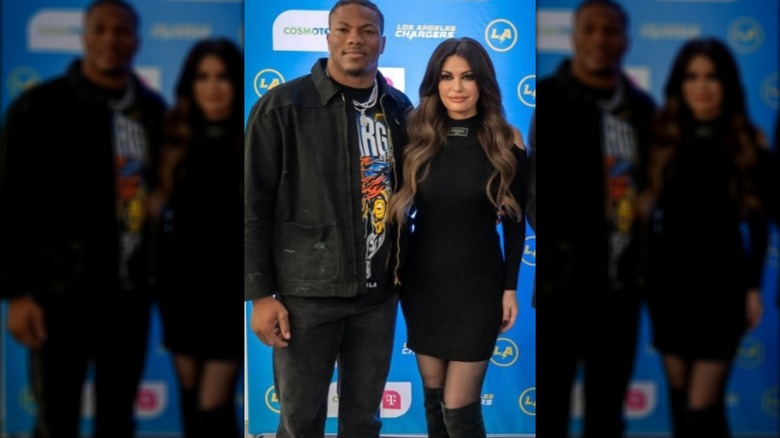 Kimberly Guilfoyle at the pregame show for 2026 Super Bowl