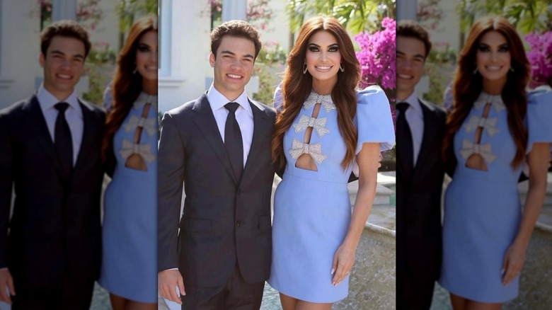 Kimberly Guilfoyle and son in May 2025
