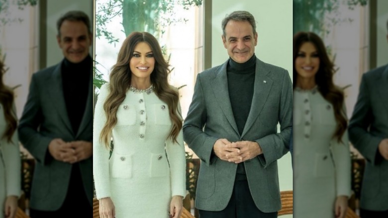 Kimberly Guilfoyle with Kyriakos Mitsotakis in January 2026