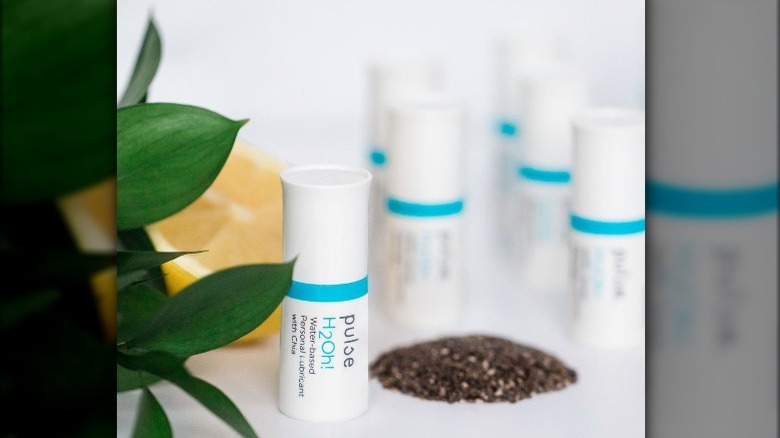 A  Pulse product next to a bush 