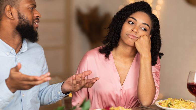 Couple on a bad date