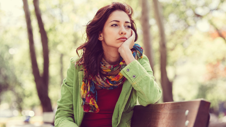 Upset woman