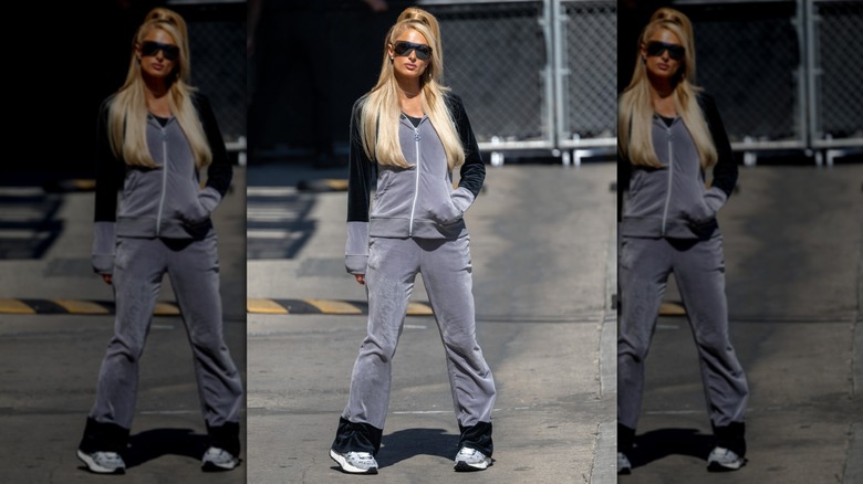 Paris Hilton is seen at "Jimmy Kimmel Live" on June 29, 2022 in Los Angeles, California