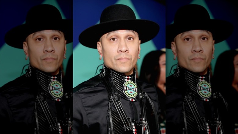 Taboo on red carpet, #NoDAPL