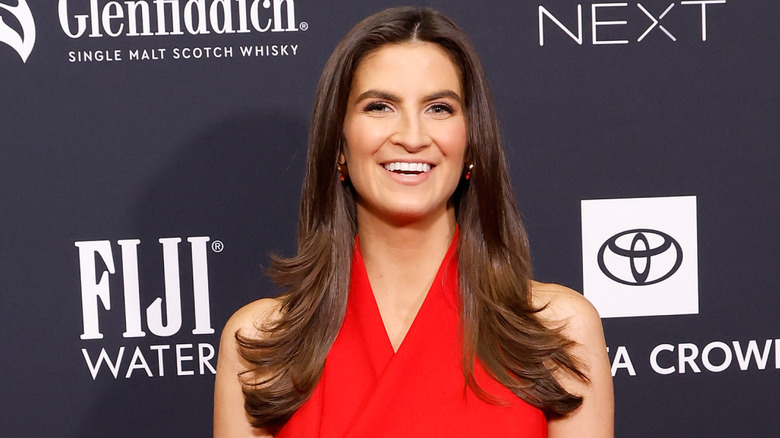 Kaitlan Collins posing on a red carpet