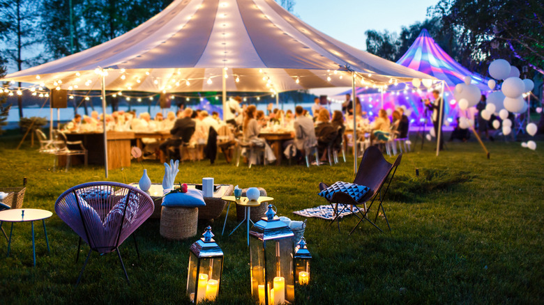 Circus tent wedding