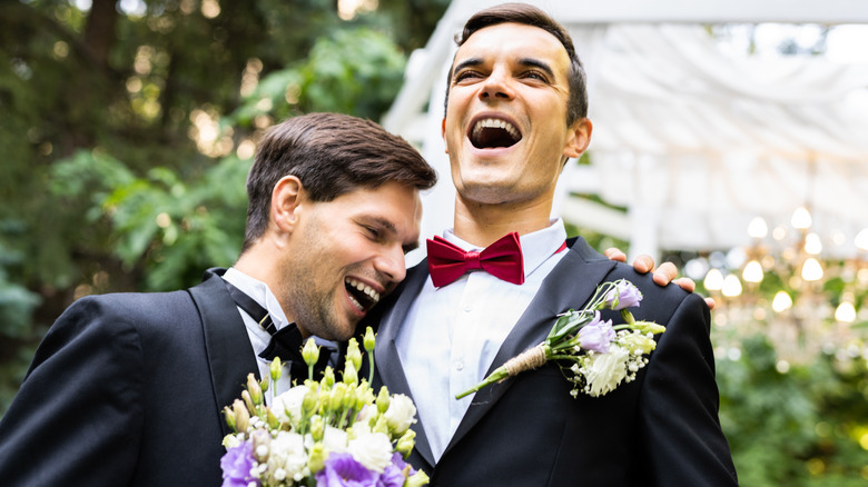 Two men at wedding