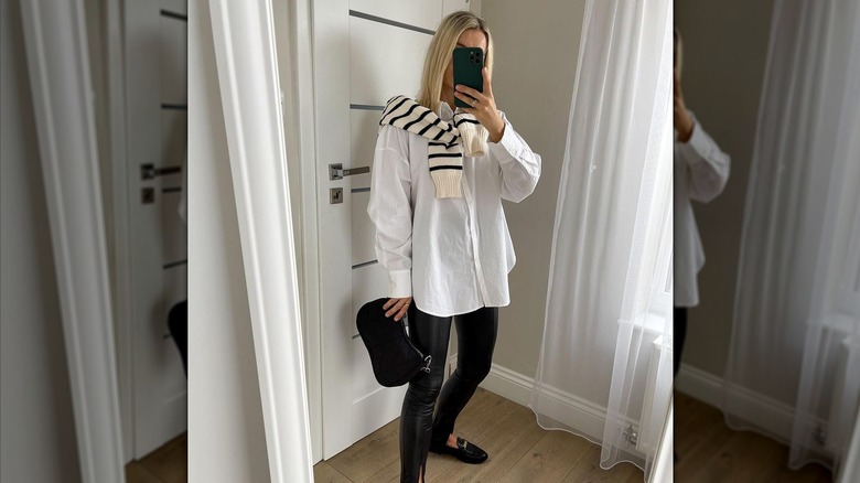 White button down
