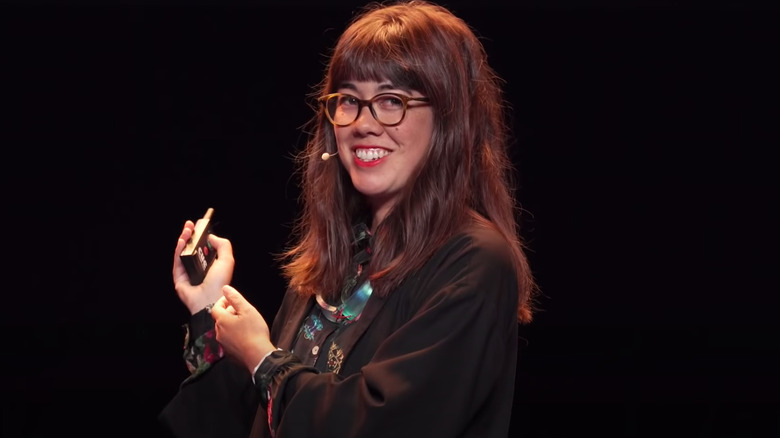 Jenny Odell giving a presentation
