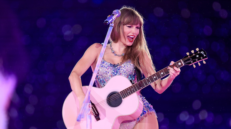 Taylor Swift performing onstage