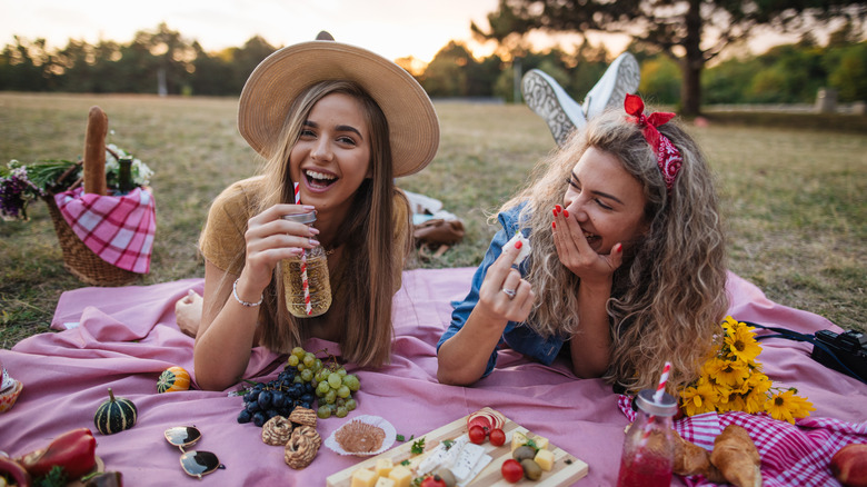 Women having a picnic