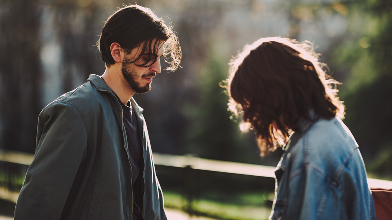 couple standing outside