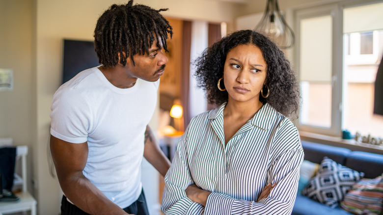 couple upset wioth each other