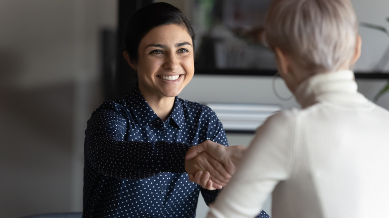 Handshake at work