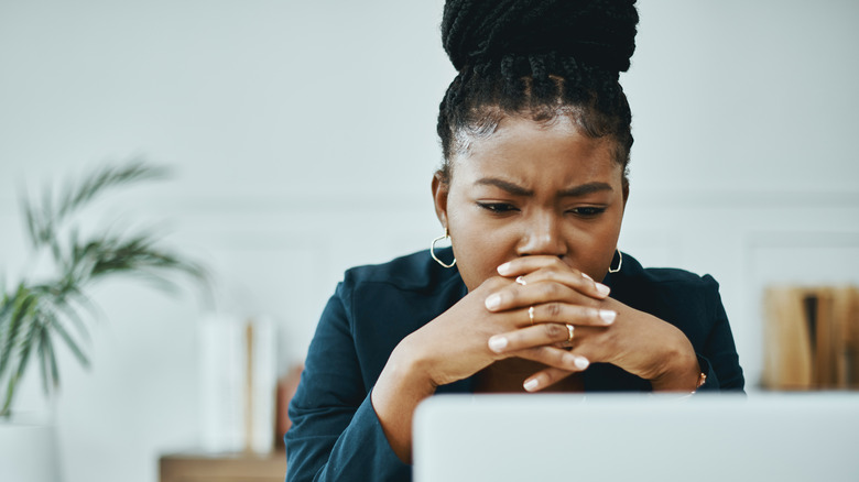 woman in deep thought