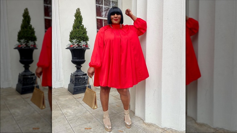 Woman wearing heels and socks