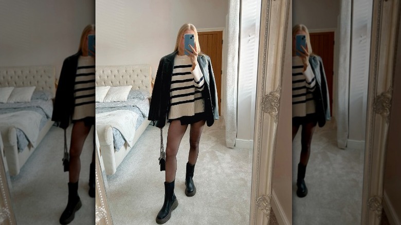 Leather blazer