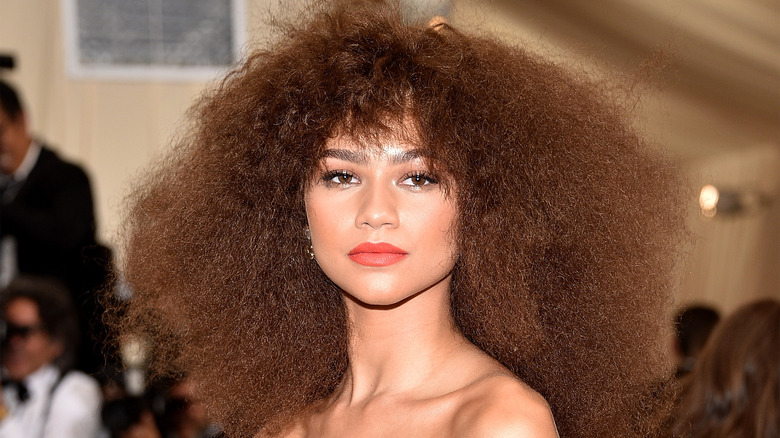 Zendaya with an afro