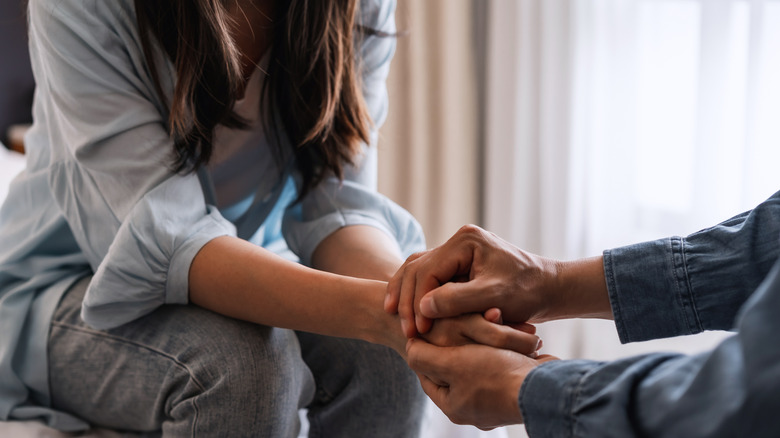 People holding hands