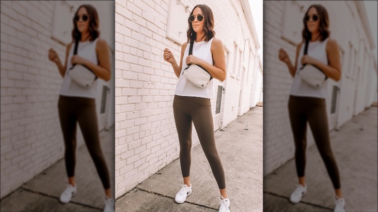 woman in leggings