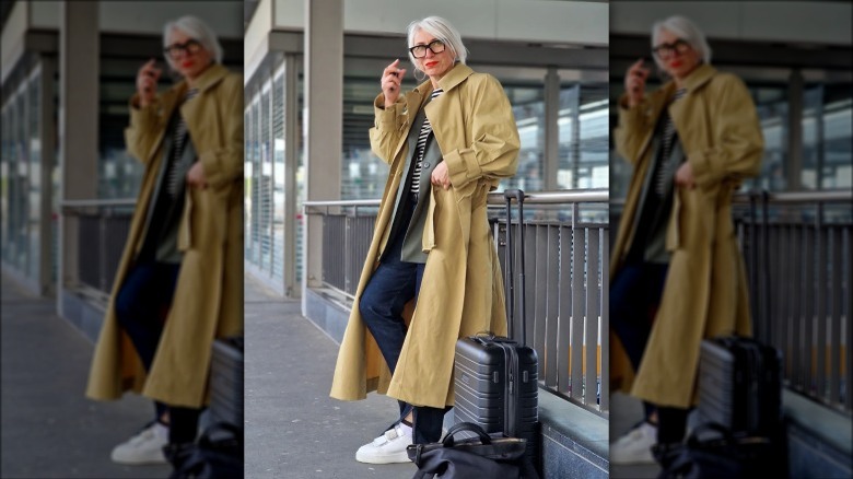 woman in trenchcoat