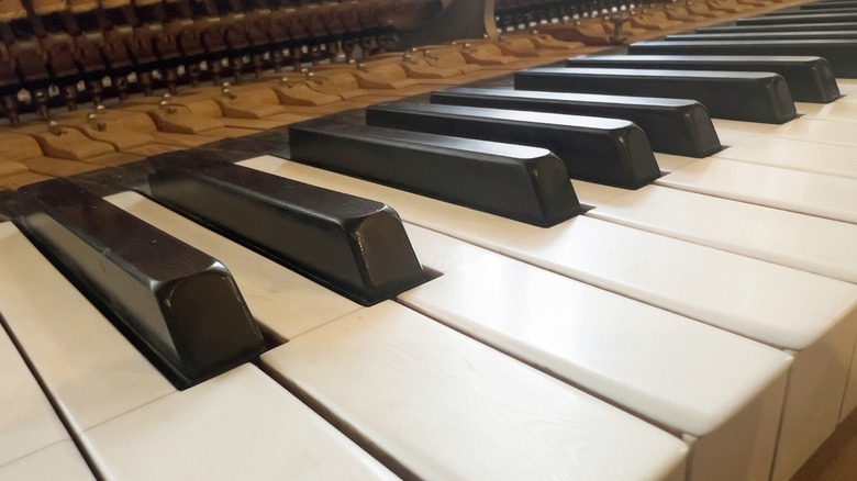 Black and white piano keys