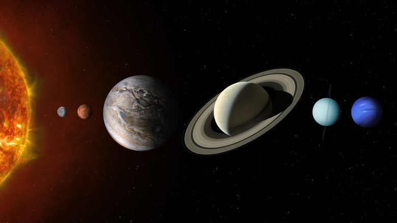 An illustration of the planets in our solar system