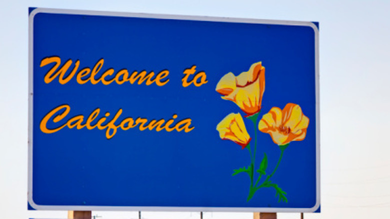 Welcome to California sign