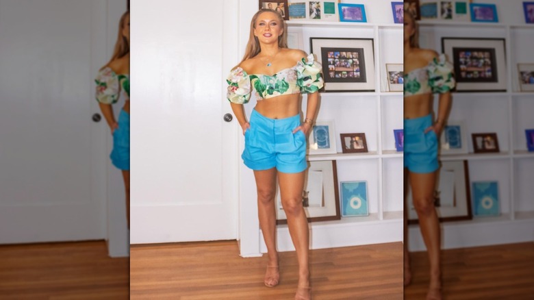 Blue tailored shorts