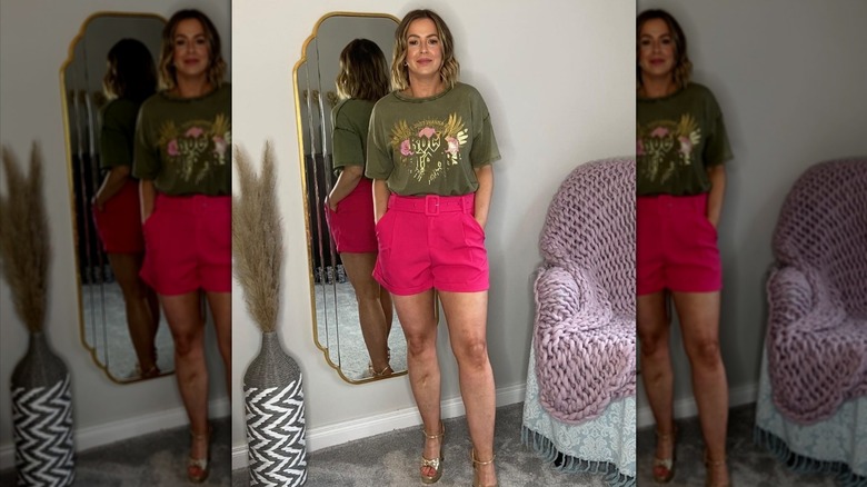 Hot pink shorts