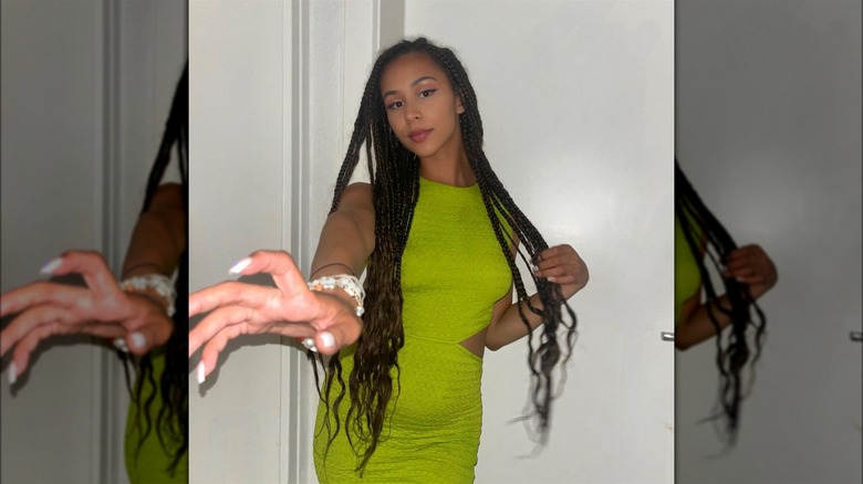 Woman with braids