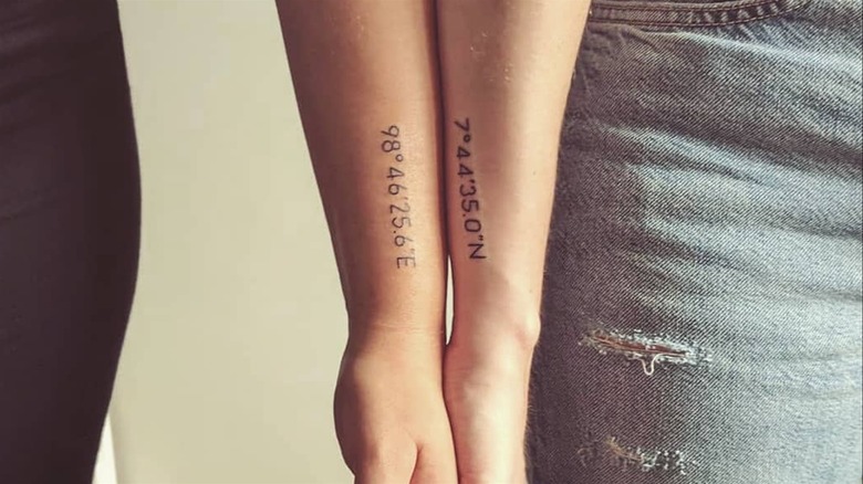 Matching coordinate tattoos