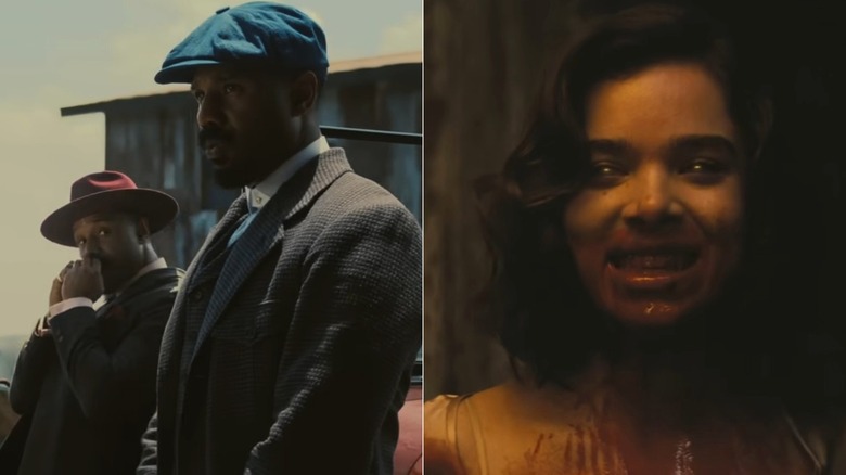 Split image of Michael B. Jordan and Hailee Steinfeld in "Sinners"