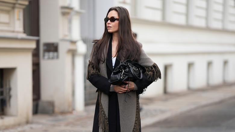 Nina Stodden is seen at Berlin Fashion Week 2025