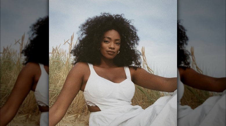 Woman with natural curls