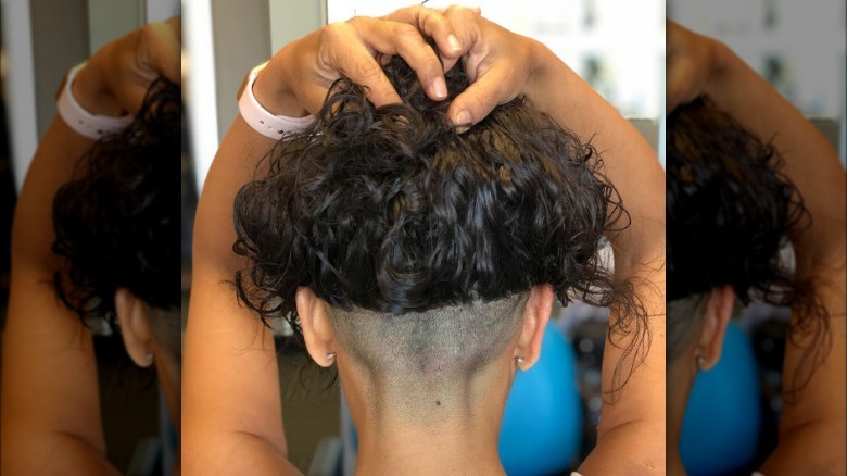Woman with an undercut