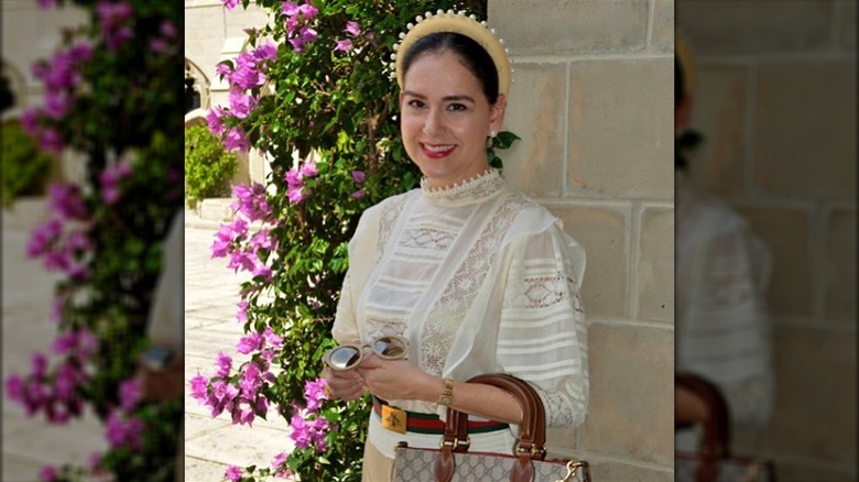 Woman in a large headband