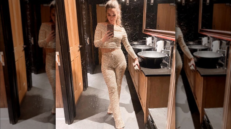Sequin two-piece