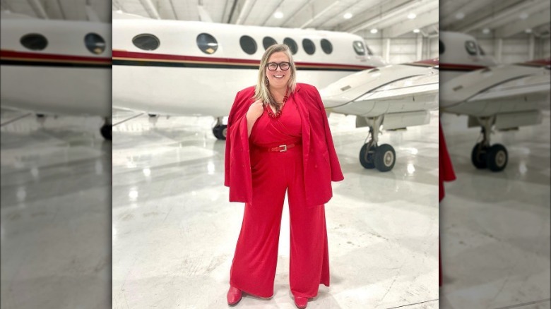 Red jumpsuit