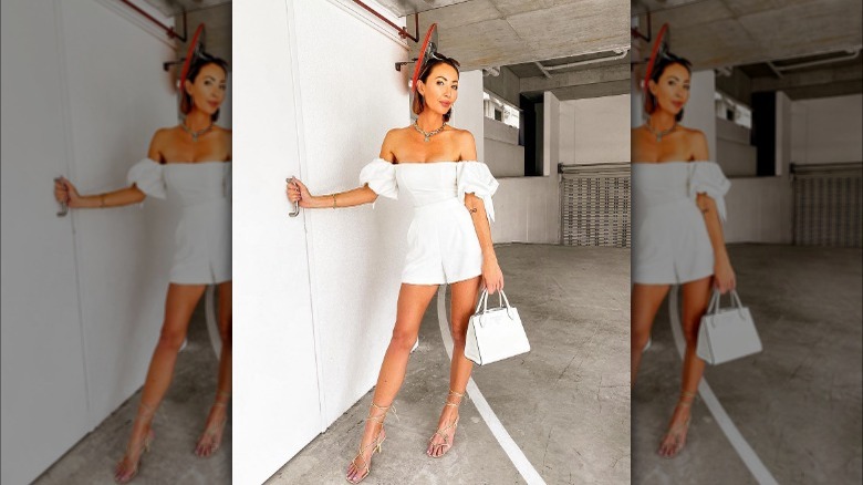 White playsuit