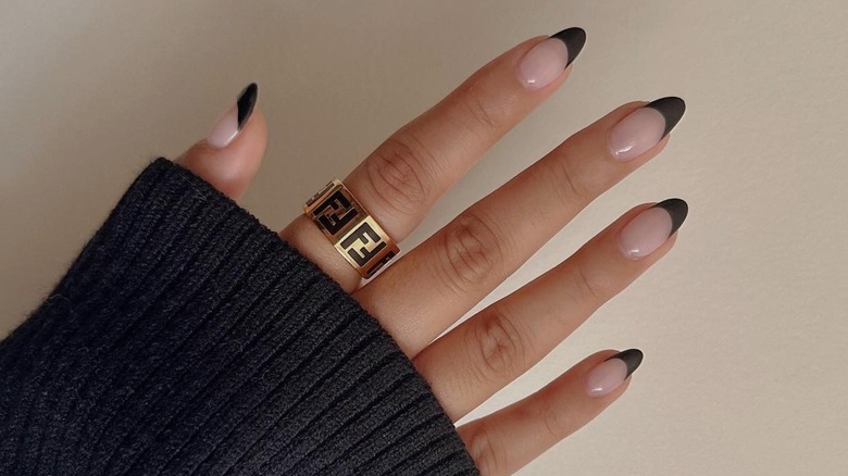 Black French tips